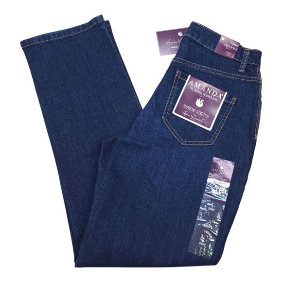 Gloria Vanderbilt Amanda Supreme Stretch Tapered Leg Jeans 4 Short Classic Rise - Picture 10 of 10